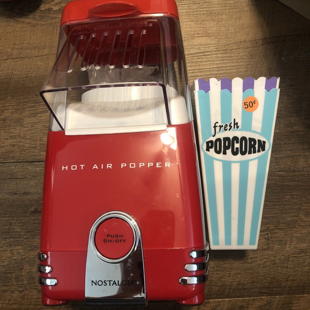 Nostalgia Electrics Hot Air Popcorn Maker Comes With 2 Containers For Popcorn