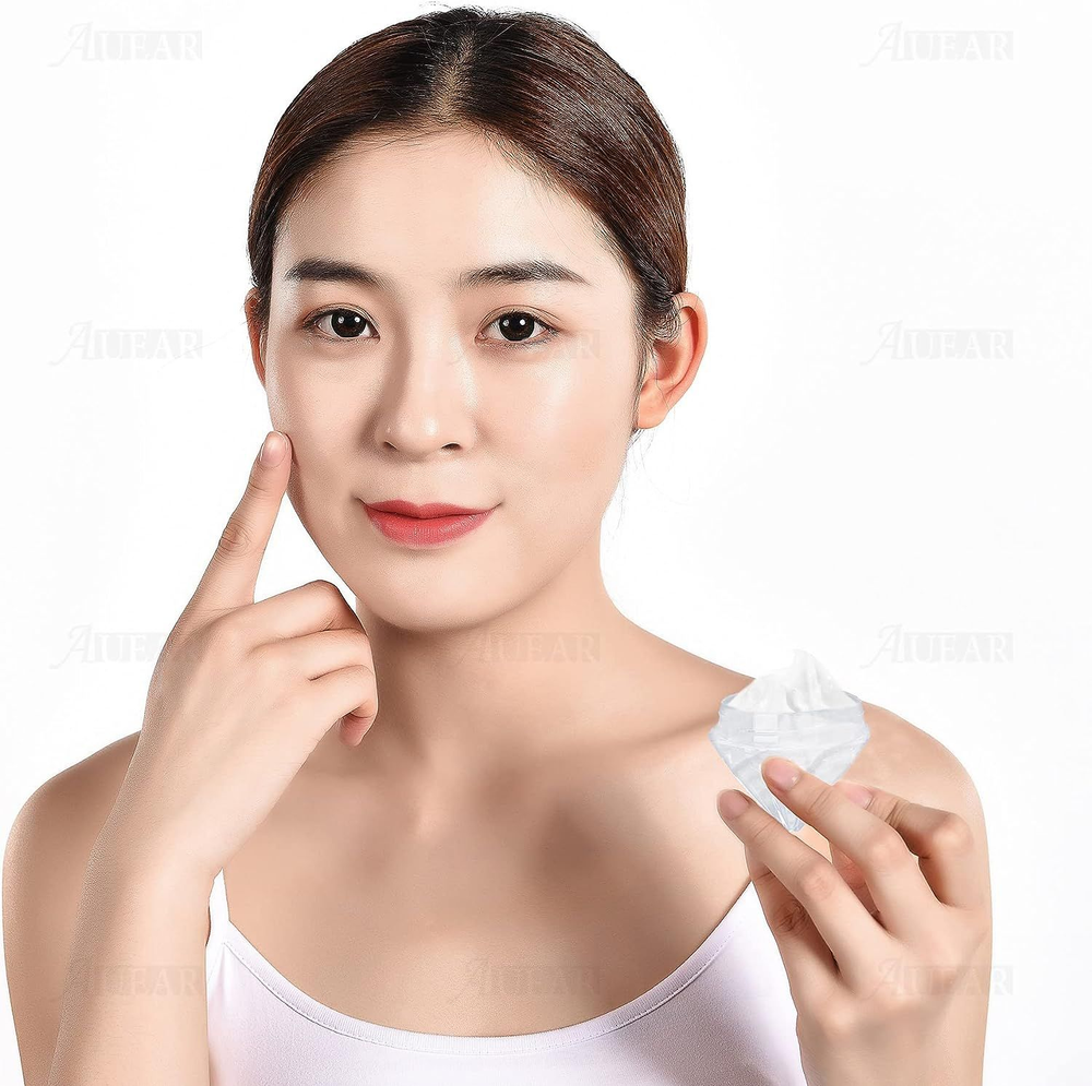 AUEAR, 50 Pack Diamond Shaped Clear Jars 5 Gram Empty 50 Pack,