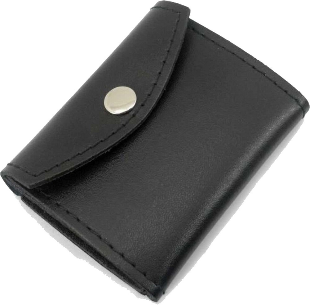 Black Leather ID Holder & Badge Case Law Enforcement Shield