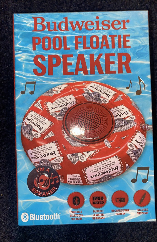 Budweiser Pool Floatie Bluetooth Speaker/Drink Holder