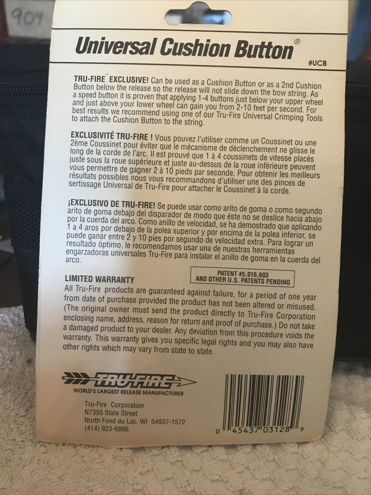 Tru Fire Universsl Cushion Button