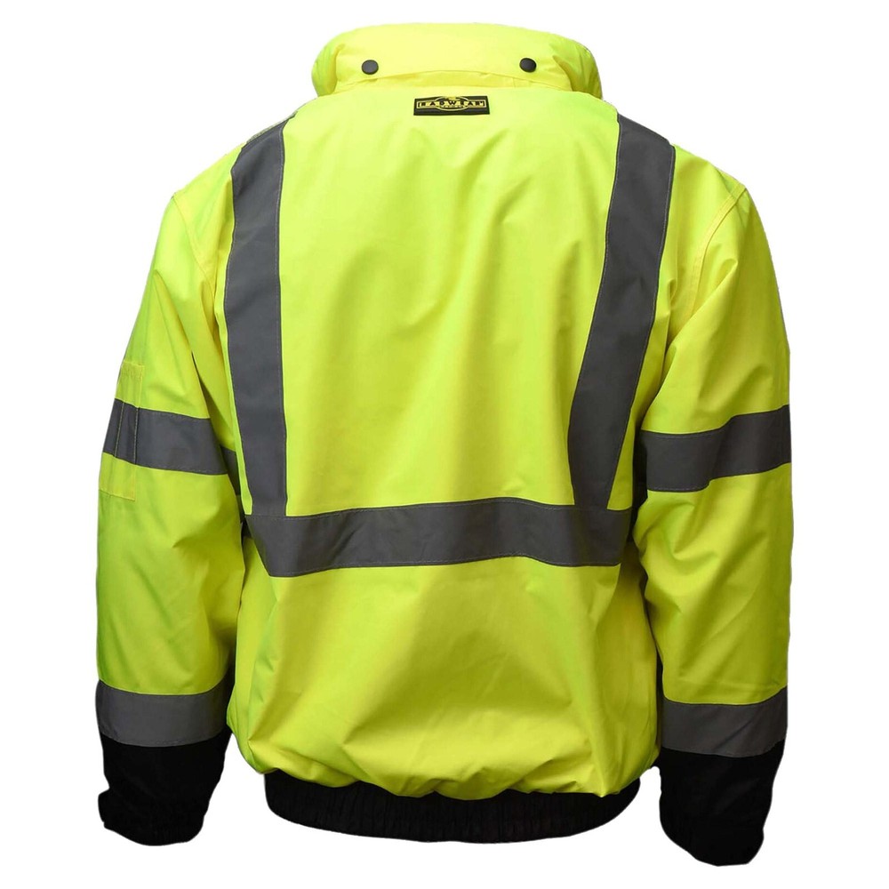 ANSI ISEA CLASS 3 Waterproof Insulated Reflective ROAD WORK Bomber Safety Jacket