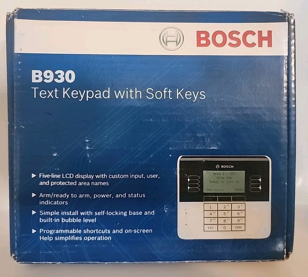 Bosch B930 Security Text Keypad- Soft Keys ATM Style-Alpha Numeric - SD12 BUS