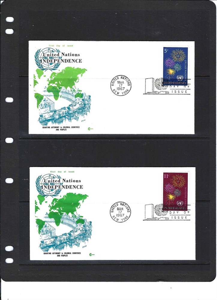 1967 INDEPENDENCE FDC's (Scott# 168/169) - CACHET CRAFT CACHET (509A)