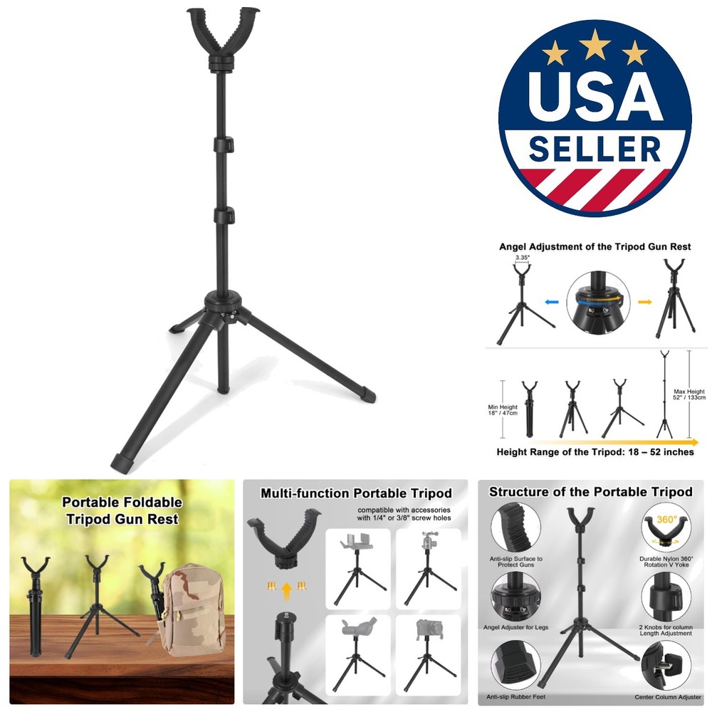 Versatile Adjustable Height Tripod for Shooting & Bird Watching - 18-52 Inches