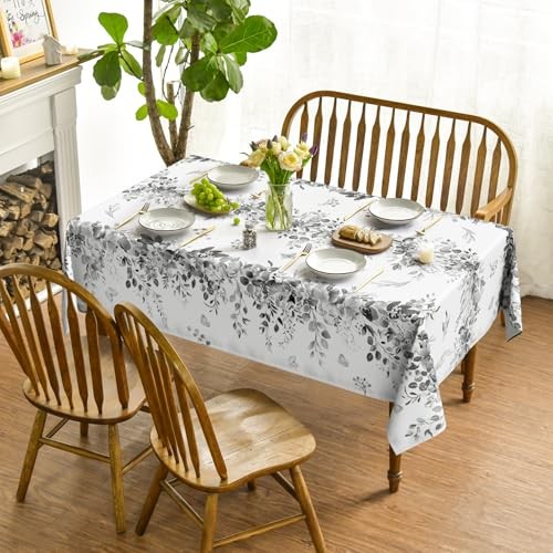 Spring Tablecloth 60×84 Inch Rectangular, 60" x 84" (Rectangular) Grey