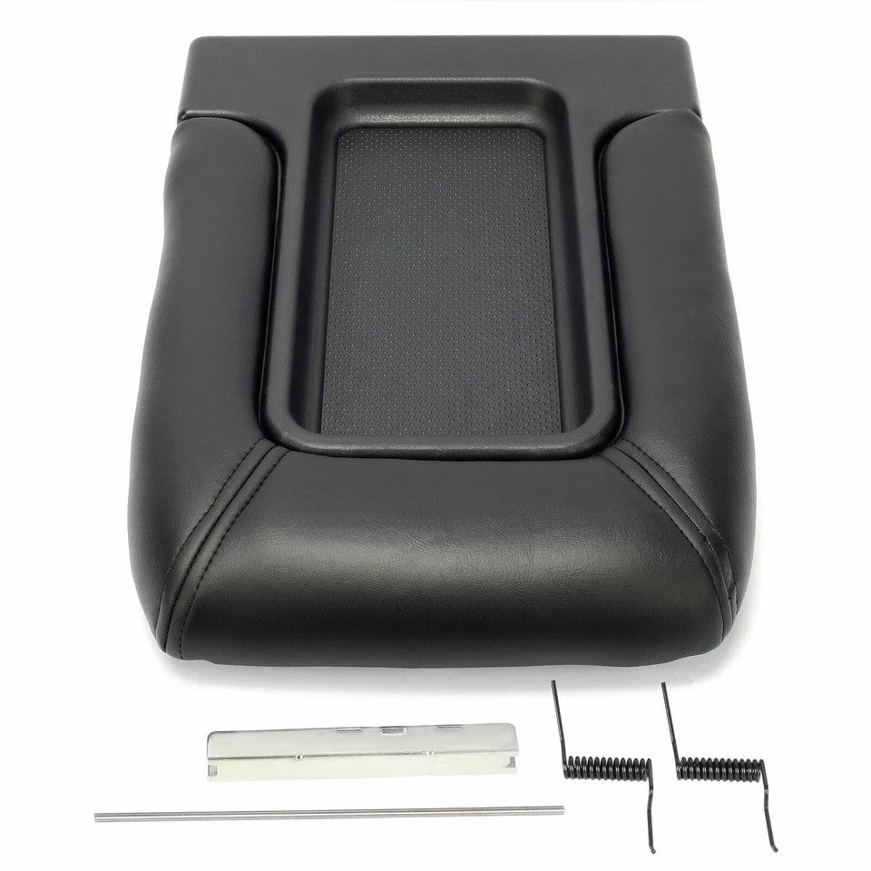 Center Console Lid Kit Arm Rest for 99-07 Chevy Silverado GMC Sierra Black 1999