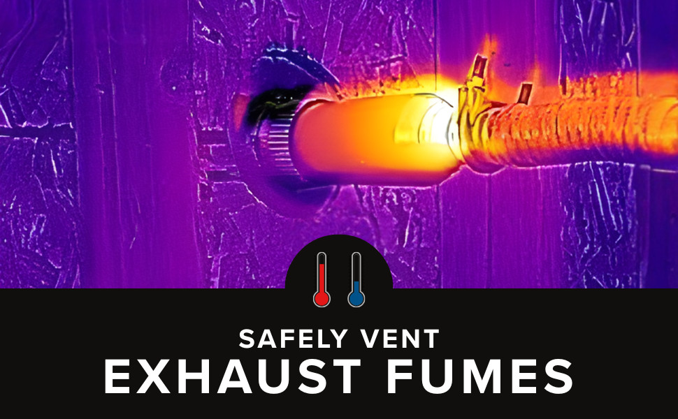 Generator Exhaust Extension Muffler w/Wall Mounting Kit - Universal Fit