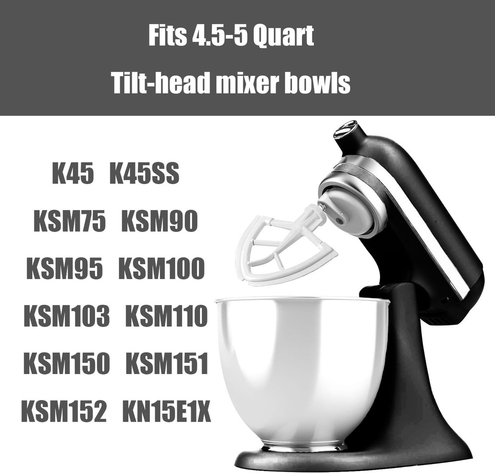 Durable Flex Edge Mixer Beater for 4.5-5 Quart KitchenAid - Ultimate Baking Tool
