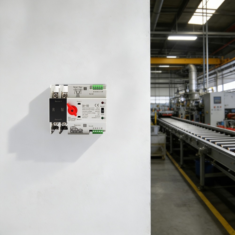 110V 100A 2P 50hz Dual Power Automatic Transfer Switch For Generator Changeover!