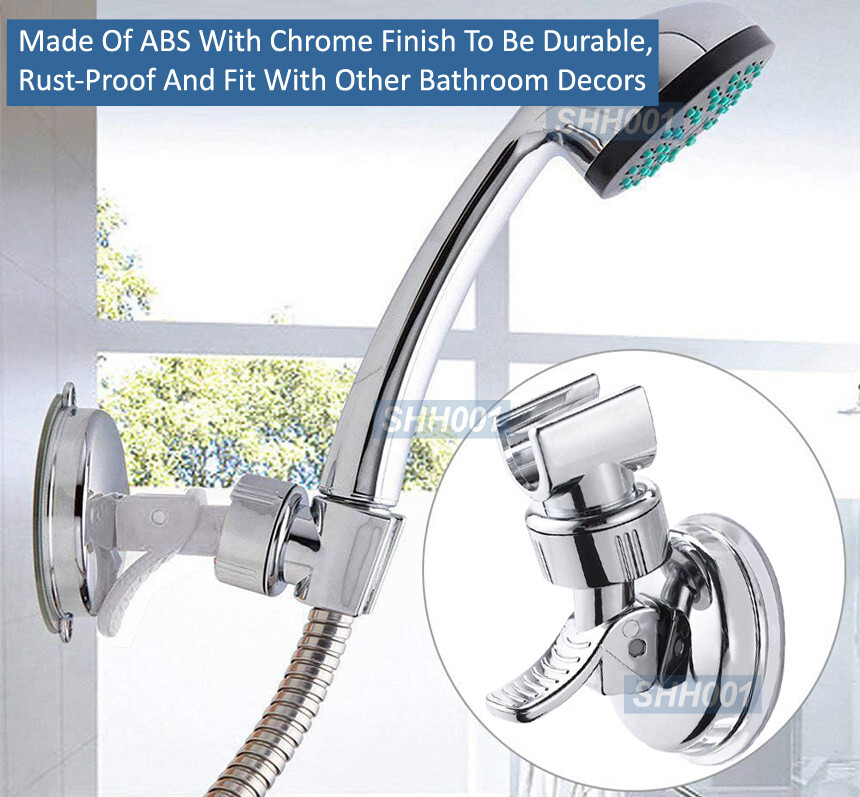 Suction Cup Shower Head Holder with Adjustable Grip