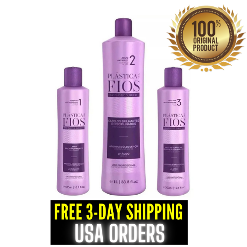 Cadiveu Plastica dos Fios Straightener Brazilian Keratin Hair Treatment 3 Steps