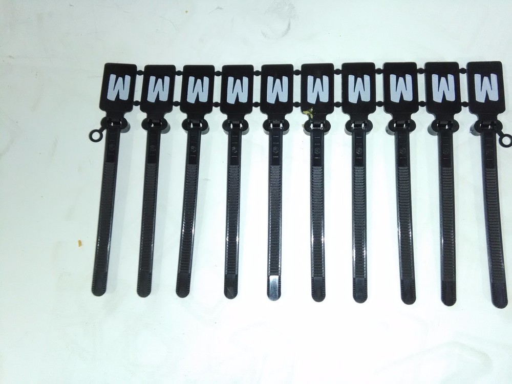 Budco Tie Wrap Marker W 3"BLK-W/TAG 100 per pack