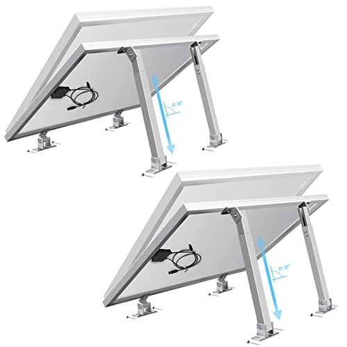 2 Sets (4Pcs) Solar Panel Mounting Brackets - Adjustable Solar Panel Tilt