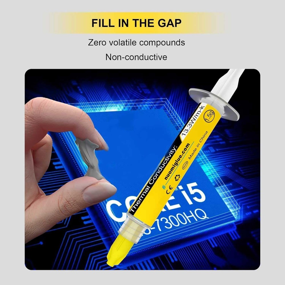 1.5g Thermal Paste for CPUs & Consoles - Long-Lasting Cooling Solution
