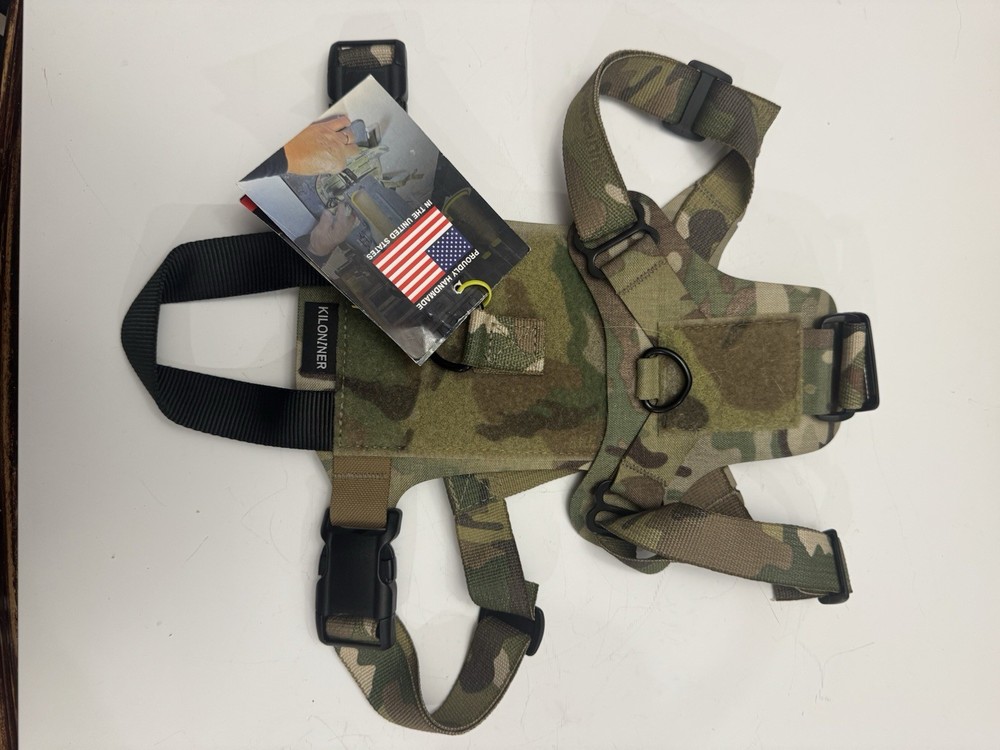 Kiloniner Tactical Dog Harness Medium Camo USA Made NWT