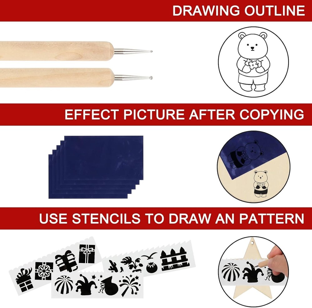 Wood Burning Kit - 73PCS with Ergonomic Grip and Fast Heating Element