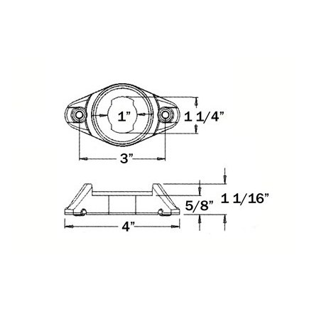 Optronics BK5557GB Cam On Mounting Bracket For 2" & 2.5" Lights