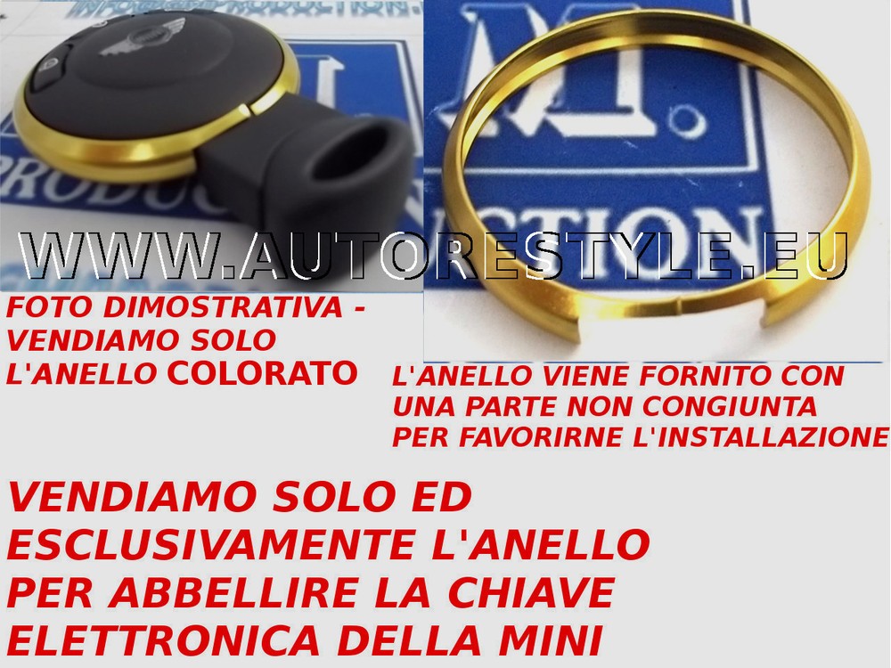 Decorative Ring In Gold For Mini Key Remote Control Ring Only