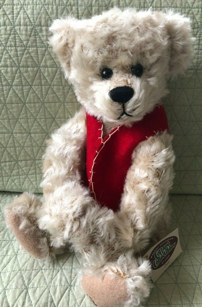 GANZ COTTAGE COLLECTIBLES - SUE COE - 16" CHRISTMAS BEAR - CHRIS