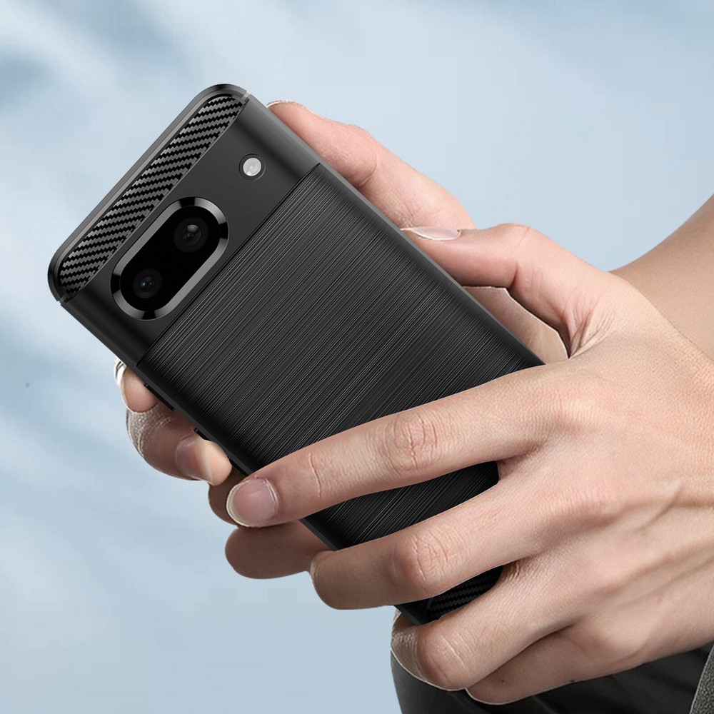 Carbon Fiber Shockproof Duty Soft Case Cover For Google Pixel 8A