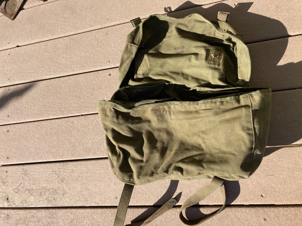 ORIGINAL WWII US ARMY INFANTRY M1945 LOWER COMBAT FIELD PACK-OD#7, Kadin, 1945