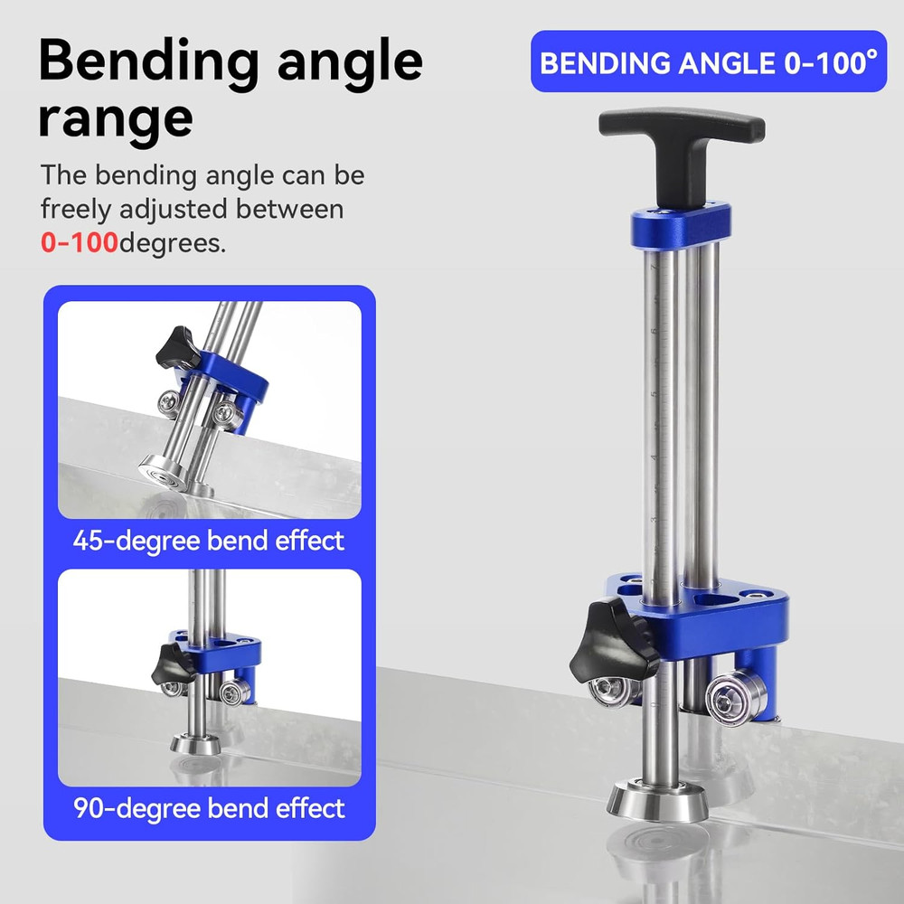 Compact 1-Station Metal Roller Bender - 0-100° Adjustable Bending Range