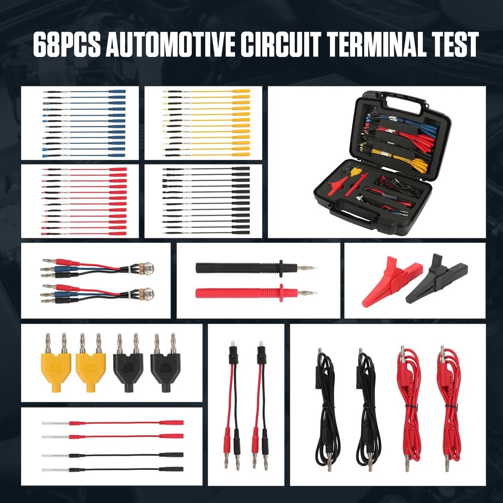 68 PCS Automotive Circuit Test Lead Kit,Multimeter Test Leads Set,Electrical ...