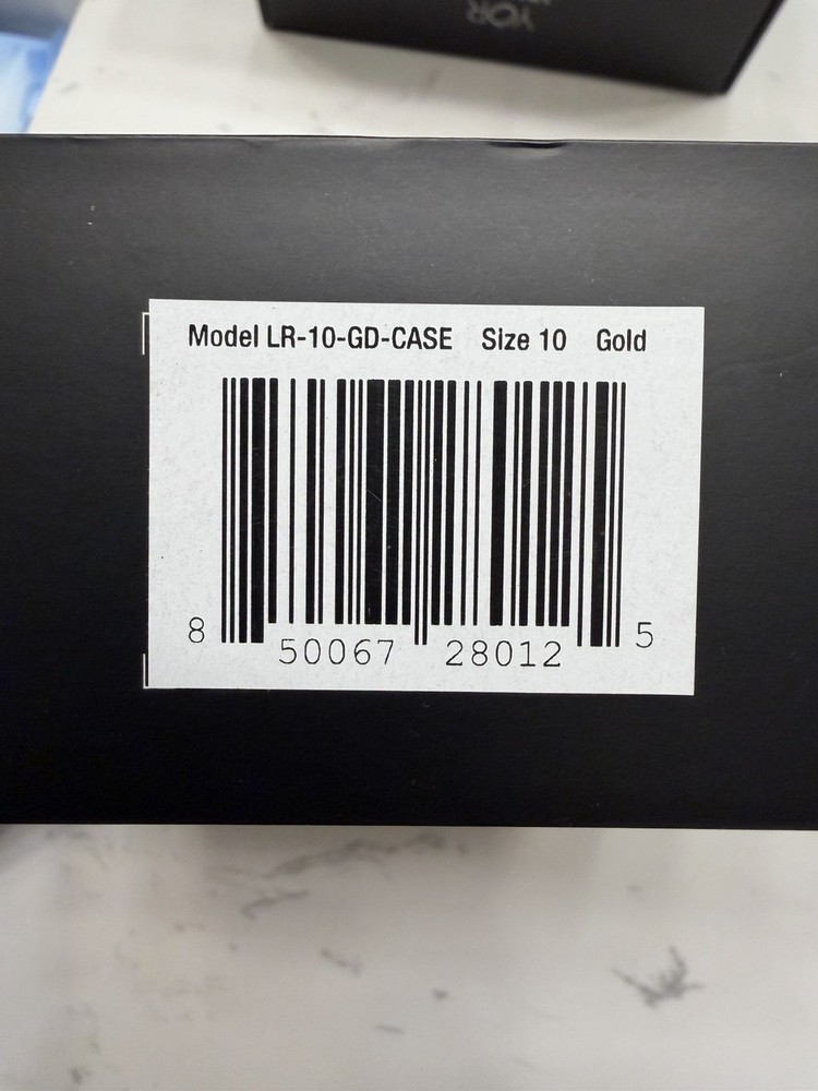 Letsfit YOR LR-10-GD-CASE Gold Smart Ring Activity Tracker Size 10