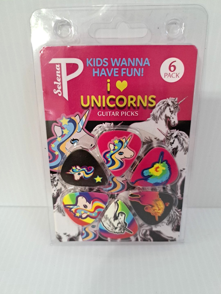 Unicorns  Guitar Picks Set of 6   New in Package