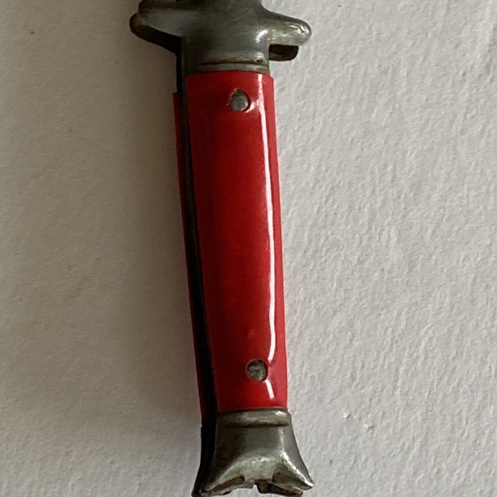Miniature Dagger Sword Knife Red Handle Japan