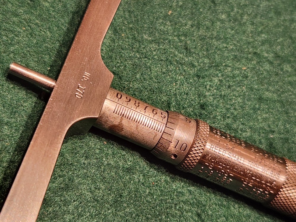 Vintage REED SMALL TOOLS WORKS No.170 Depth micrometer Vfine!