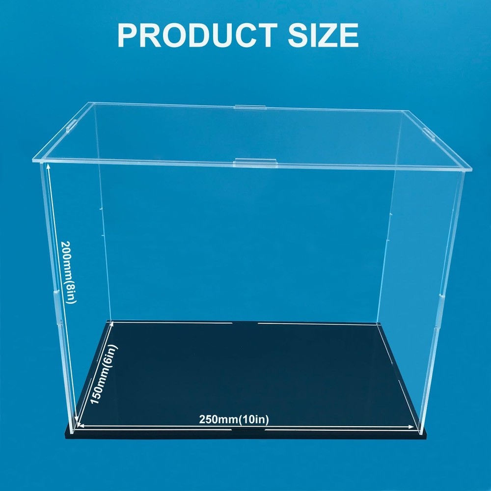 Clear Acrylic Display Case-Assemble Countertop Box for Display-Clear Display ...