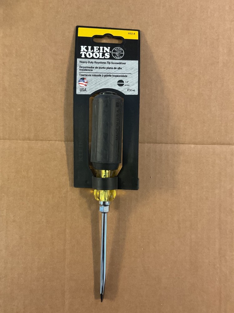 Klein 602-4 Screwdriver 1/4"x 4" Straight Blade