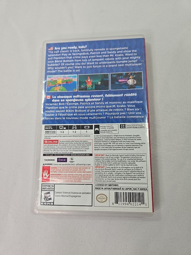 Spongebob Squarepants: Battle for Bikini Bottom - Switch Case Only