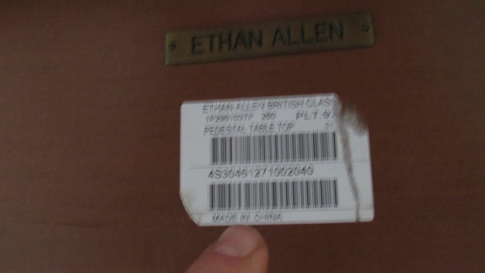 Ethan Allen British Classics Round Kitchen Dining Room Table Amazing