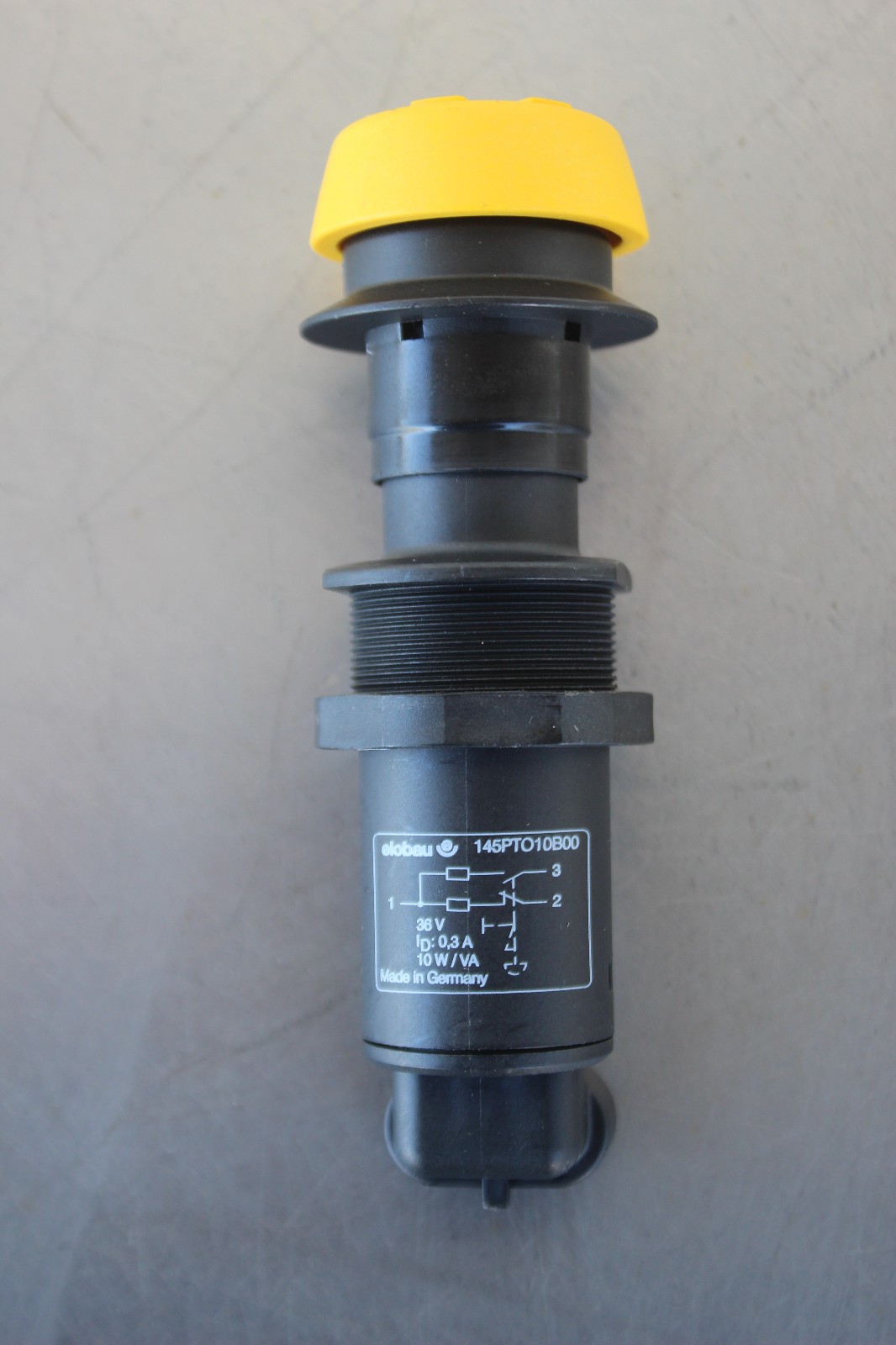 NEW Elobau 145PTO Tractor PTO Power Take Off On/Off Control Switch Yellow