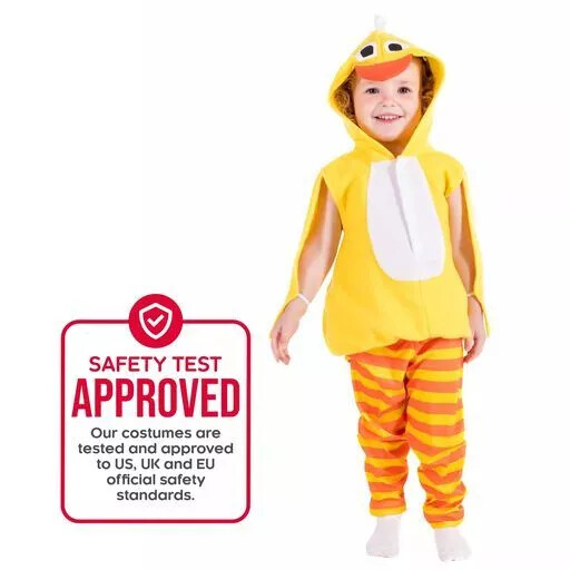Toddlers Chick Costume 1 - 4 yrs Boys Girls Cute Animal Chicken Halloween
