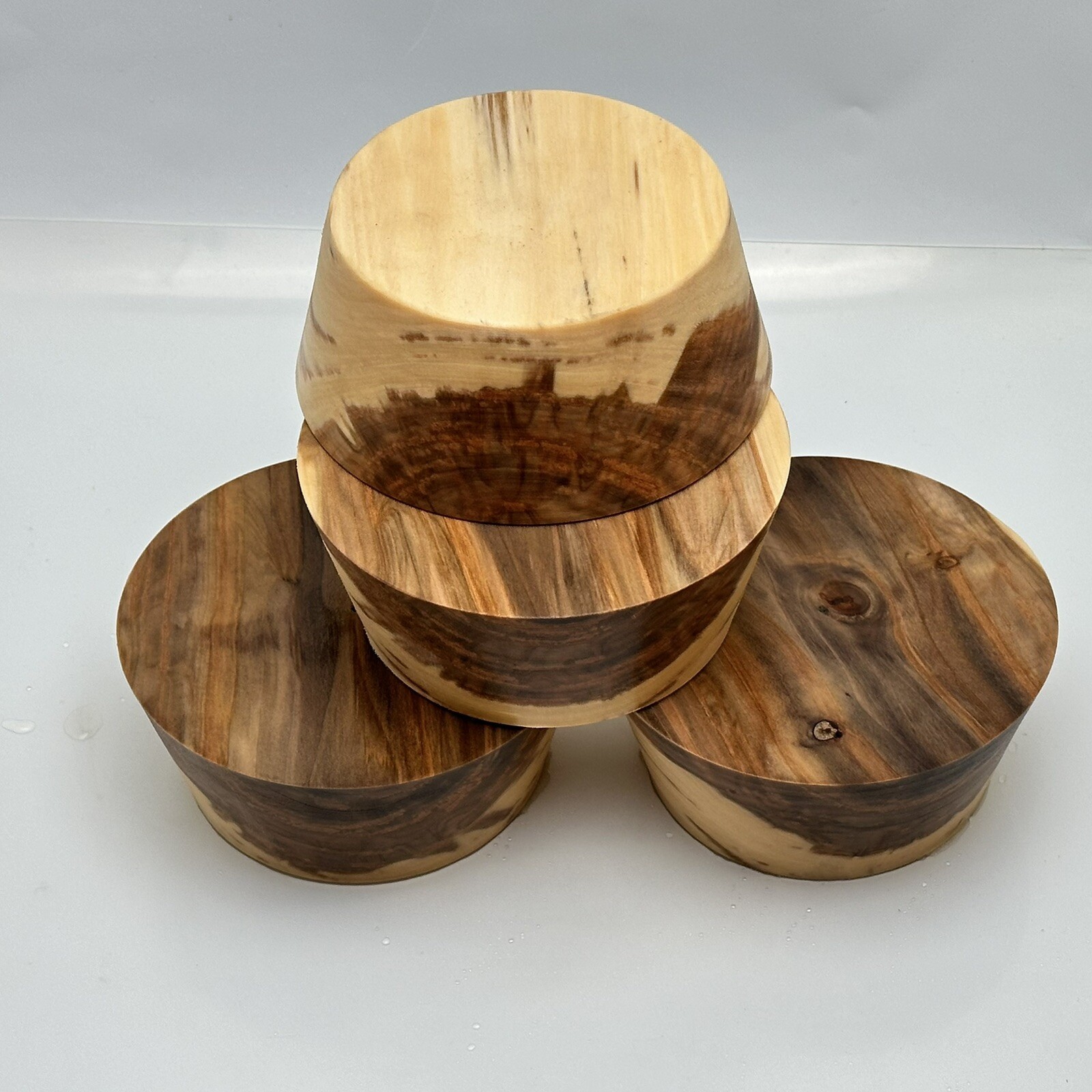3 SWEET GUM BOWL BLANKS, 6”x2.5”, BULK LISTING, WOOD LATHE TURNING STOCK