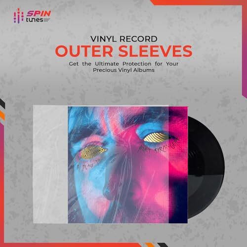 100 Pack Outer Sleeves - Turntable Vinyl Record sleeve, Transparent