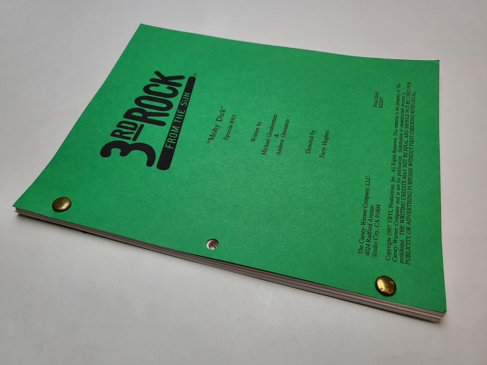 3RD ROCK FROM THE SUN / Michael Glouberman 1997 TV Script, "Moby Dick"