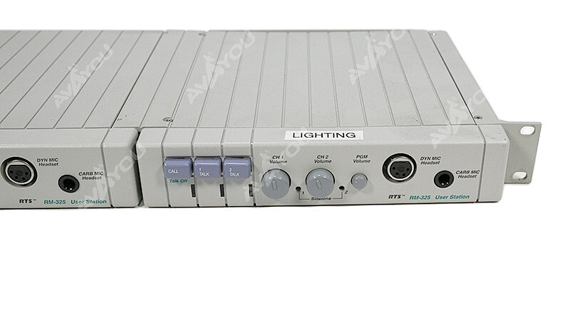 (2) RTS Telex 2CH RM-325 Rack Mount Intercom Programmable User Station