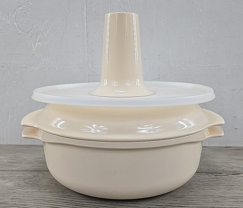 Tupperware TupperWave MealMaker Set 4 Piece Stack Cooker - Almond (F)