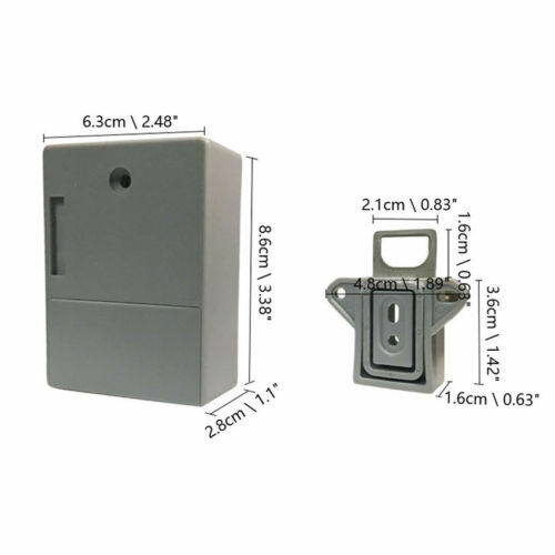 5 total locks, Lock Connection RFID Cabinet Lock set
