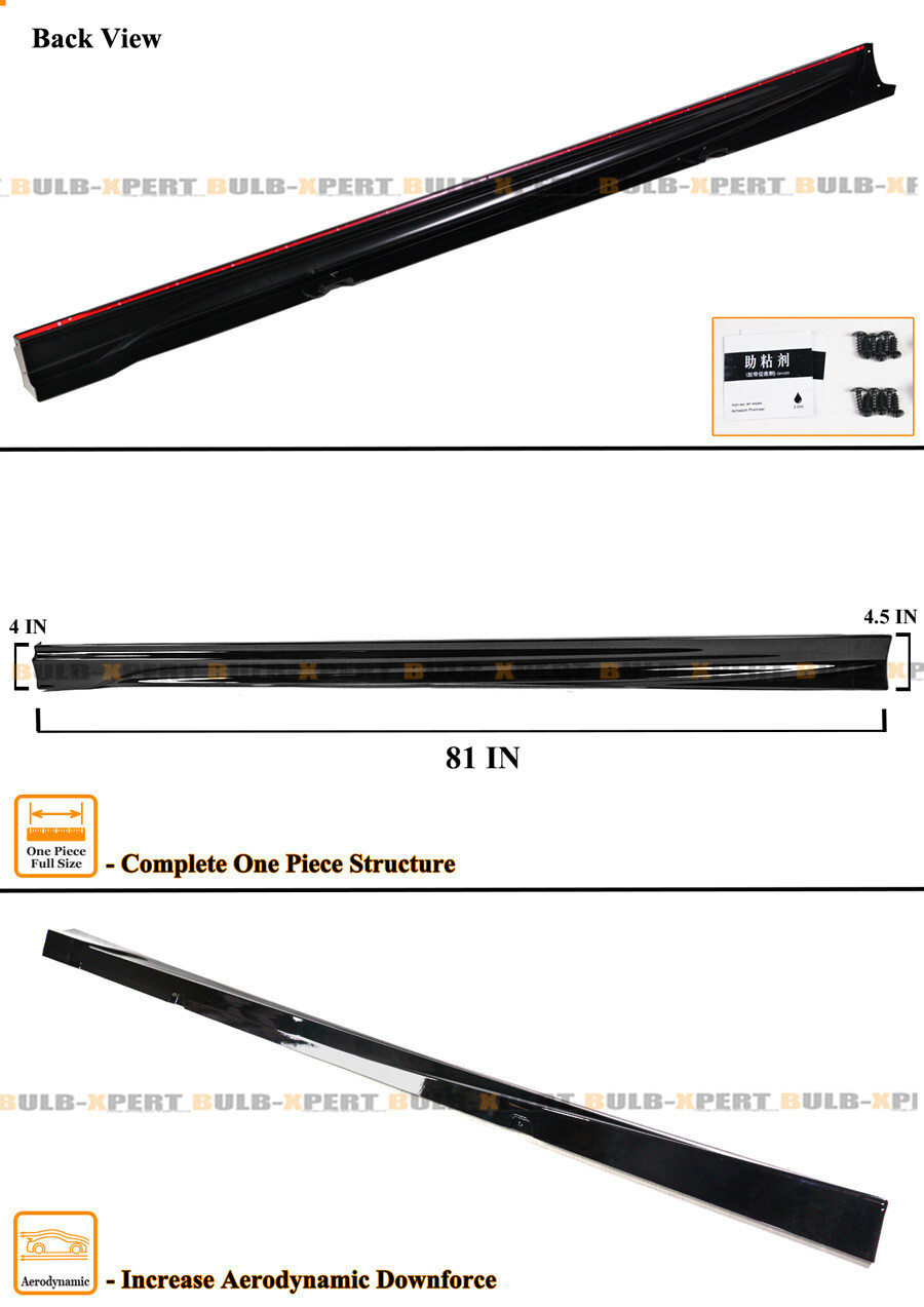 For 2023-2024 Honda Accord Akasaka JDM Gloss Black Add On Side Skirt Extensions