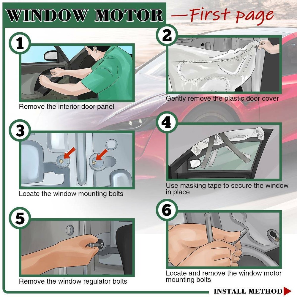 Pair Front Power Window Regulator w / Motor for Chevy Silverado 1500 1999-2007