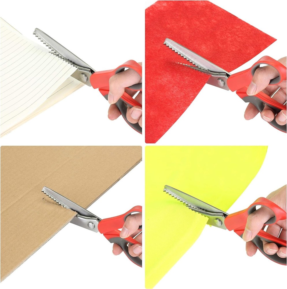 Classic Style Pinking Shears with Serrated Edge - Versatile Crafters' Tool