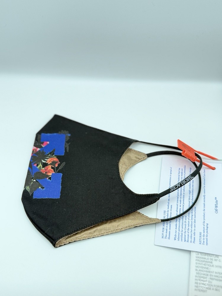 Off-White Floral Arrow Logo Face Mask