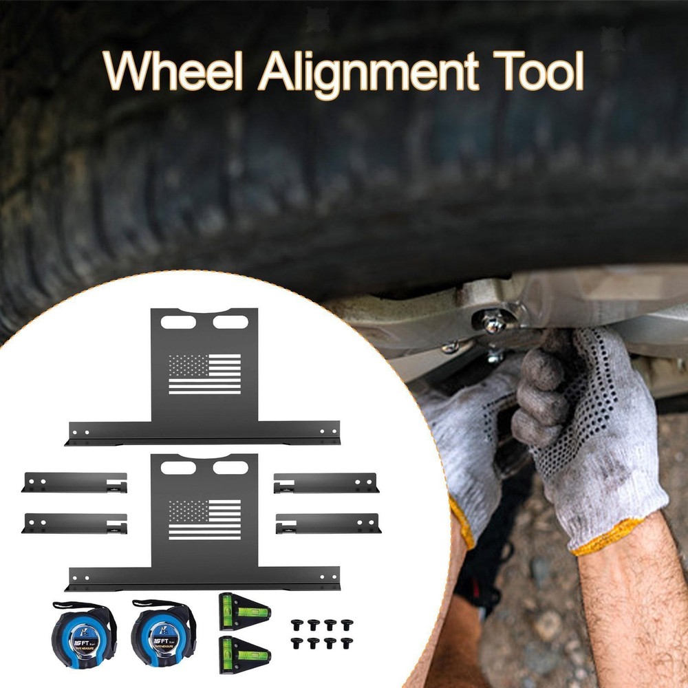 2 Set Wheel Alignment Tool Kit with Tape Measures No Need to Remove Caliper