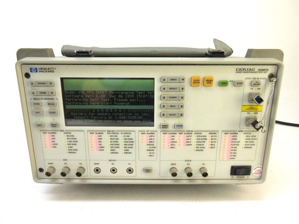 HP Cerjac 156MTS E4480A SONET Maintenance Test Set